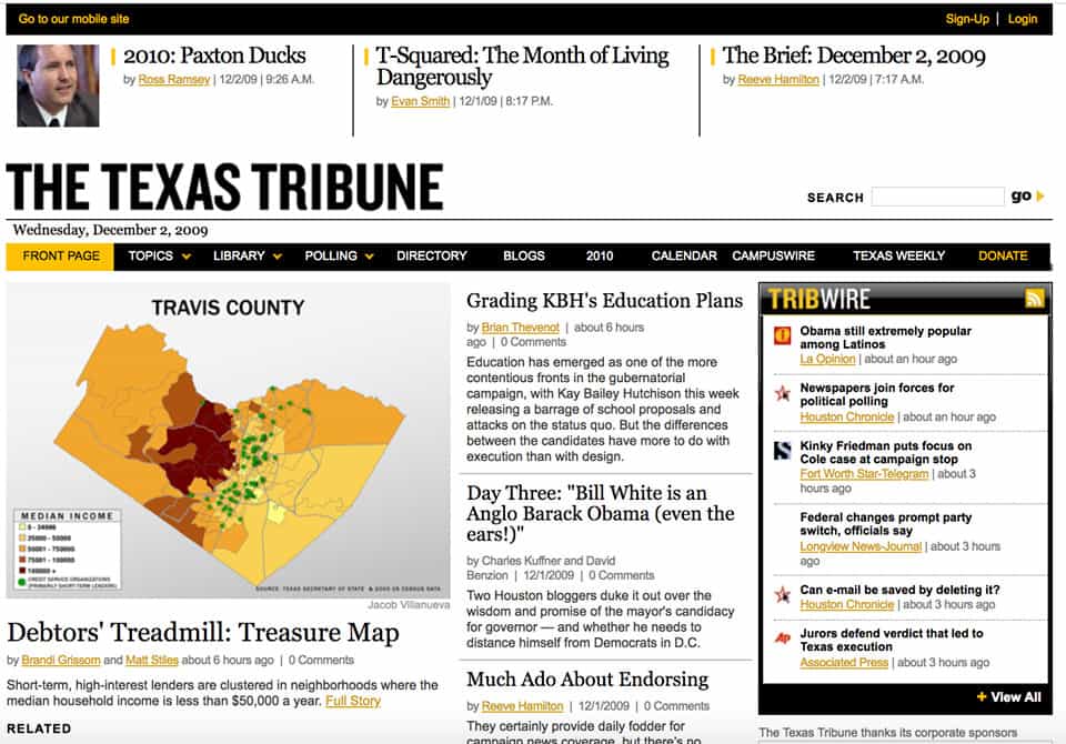 Texas Tribune is a nonprofit media outlet