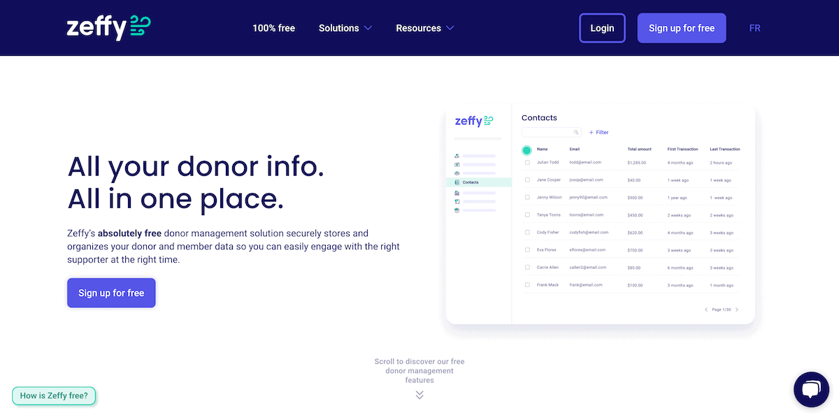 Zeffy - Free Donor Management Platform