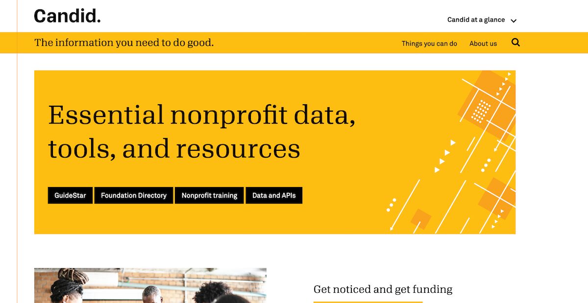 34 Amazing Nonprofit Website Designs 12 Candid-Foundation-Center-and-GuideStar-are-now-Candid