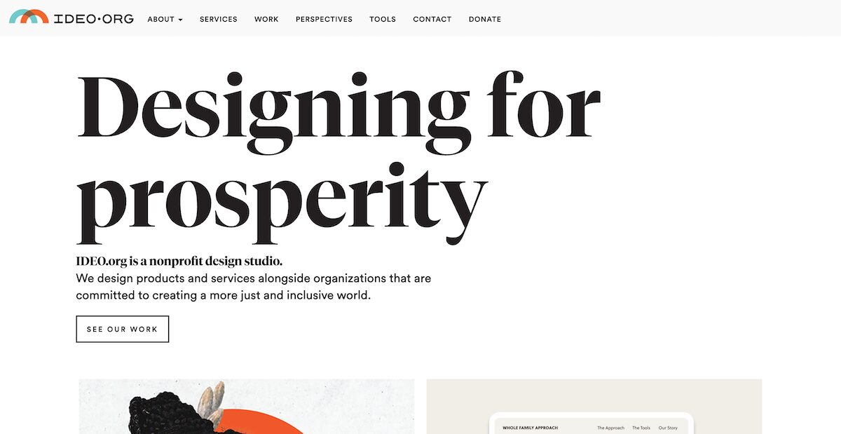 34 Amazing Nonprofit Website Designs 31 Home-IDEO-org