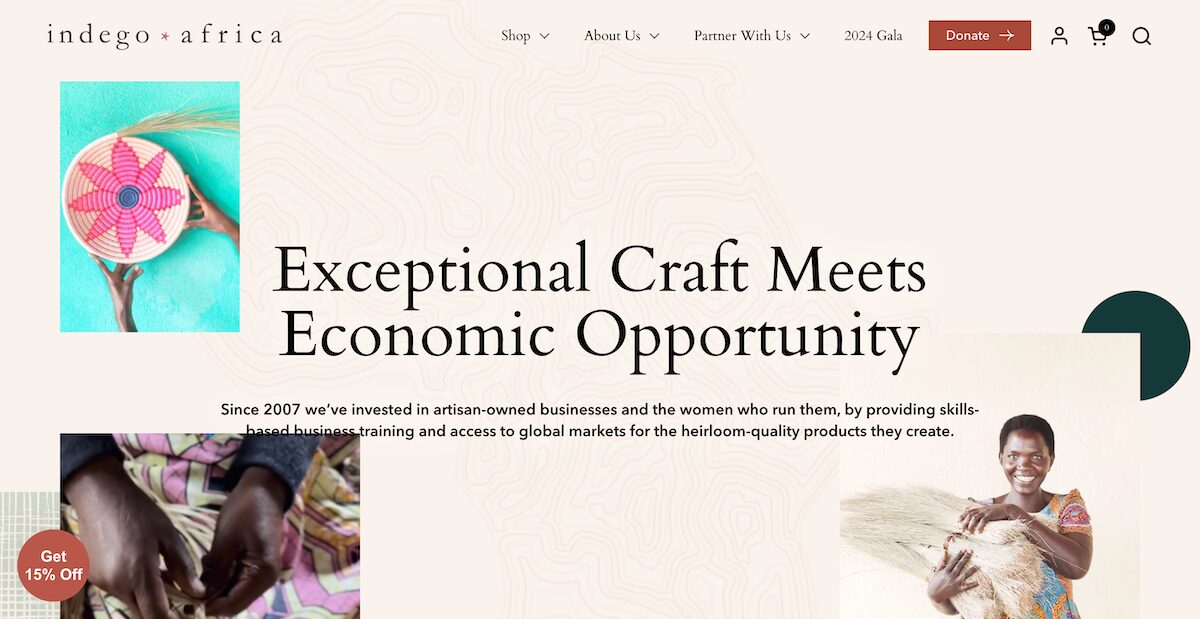 34 Amazing Nonprofit Website Designs 28 Indego-Africa-Artisan-Made-Decor-and-Accessories