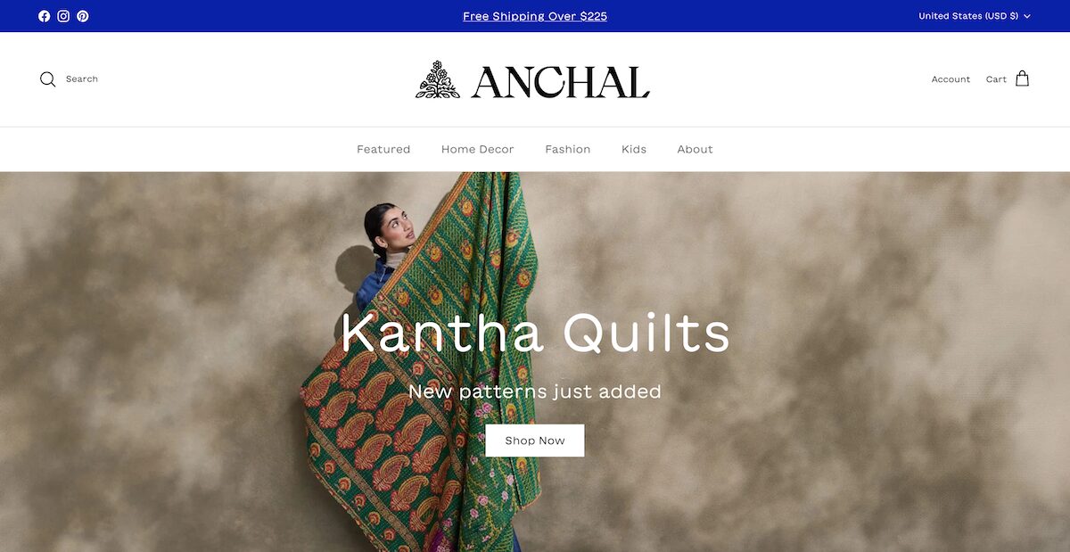 34 Amazing Nonprofit Website Designs 23 Sustainable-Home-Decor-Ethical-Fashion-Anchal-–-Anchal-Project
