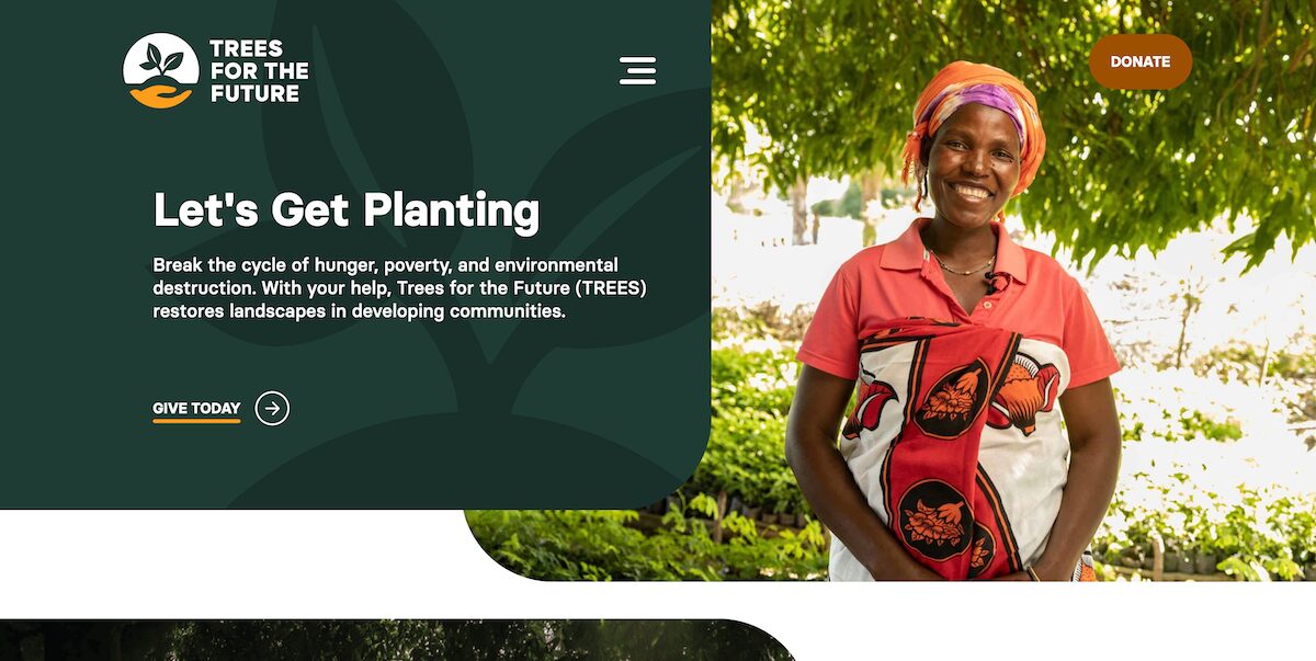 34 Amazing Nonprofit Website Designs 1 Trees for the Future - Amazing Nonprofit Website Designs
