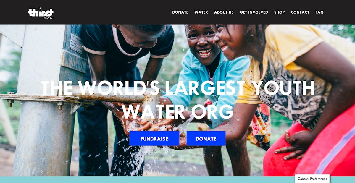 34 Amazing Nonprofit Website Designs 15 World-s-Largest-Youth-Water-Organization