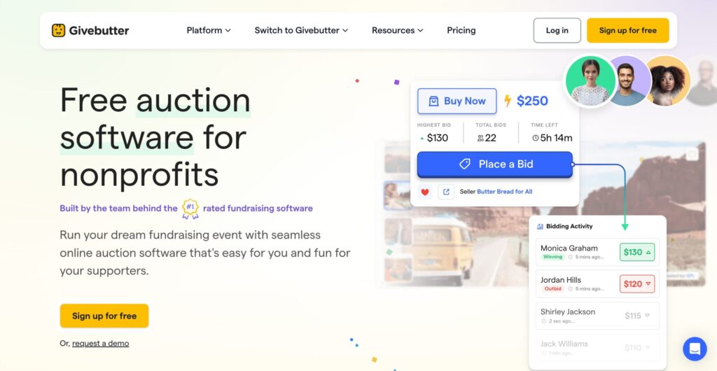 7 Top Silent Auction Software for Nonprofits (2026) 3 Silent Auction Software - Give Butter