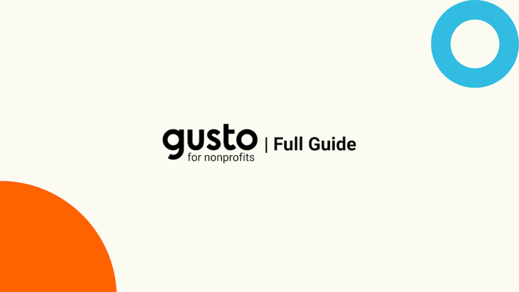 Gusto for nonprofits full guide