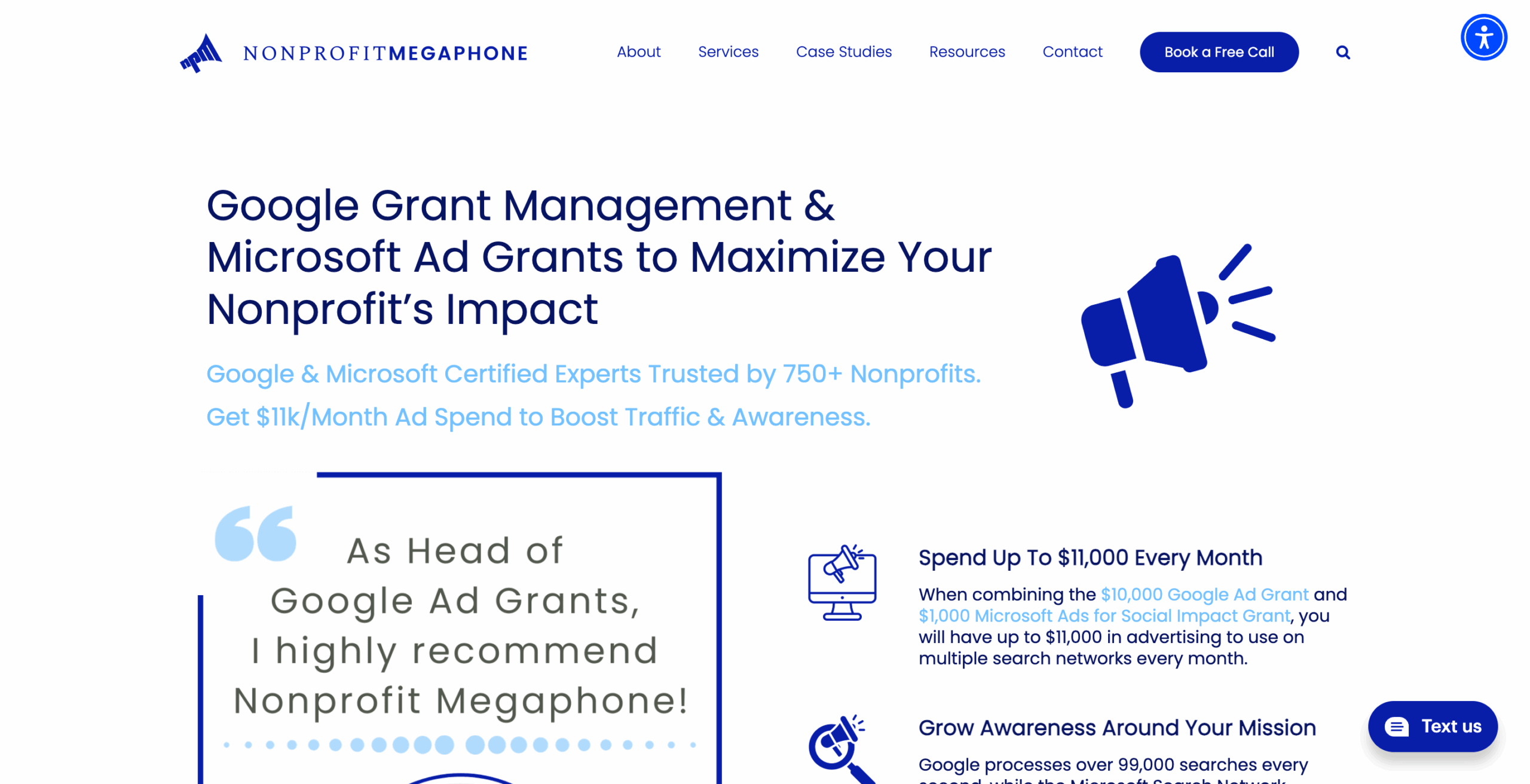 Nonprofit Megaphone - Google Grant Management & Microsoft Ad Grants