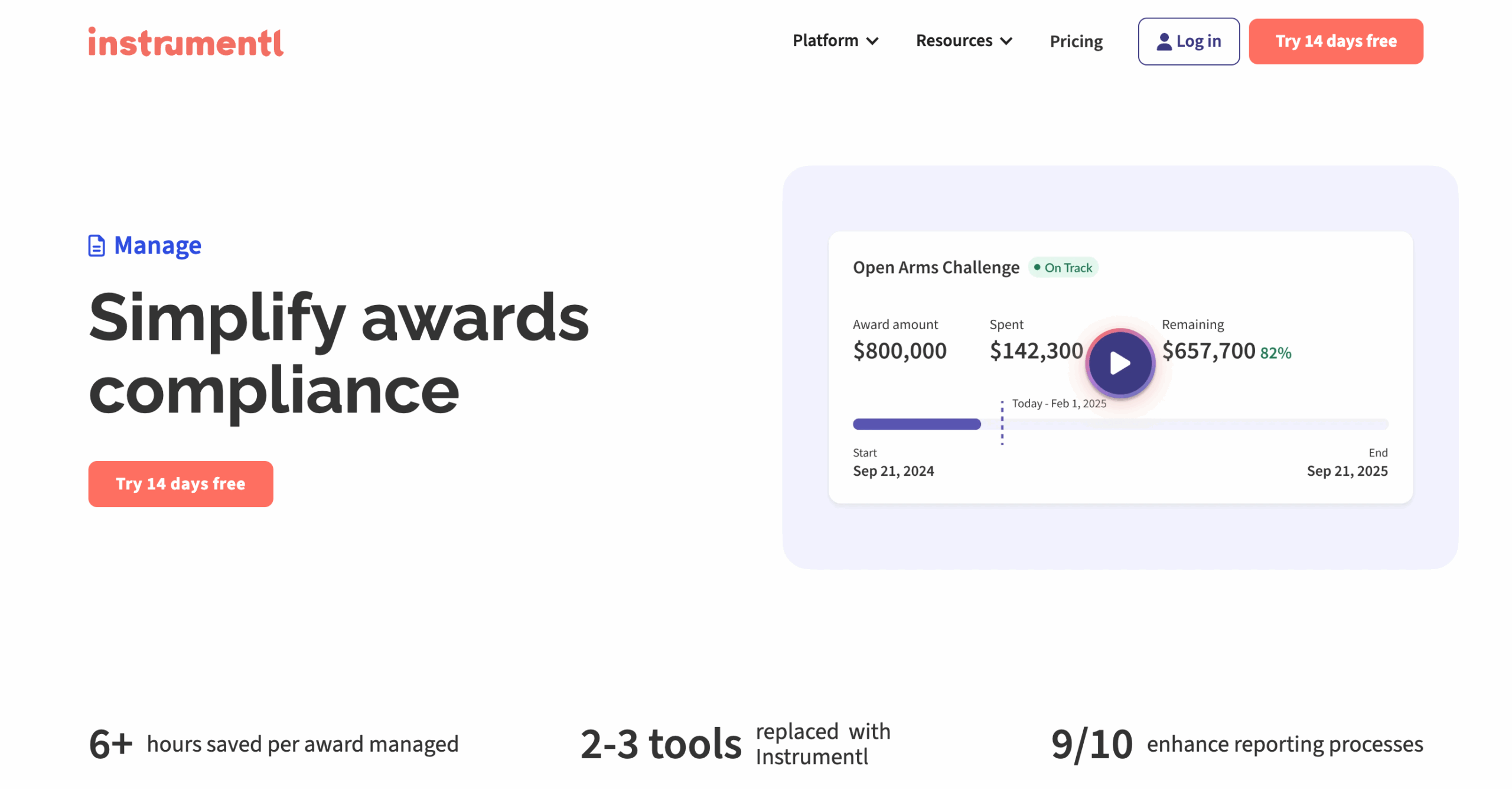 Instrumentl Guide: Streamline Your Grant Lifecycle and Unlock Funding Faster 3 Award-Tracking-Reporting-Instrumentl-Grant-Management