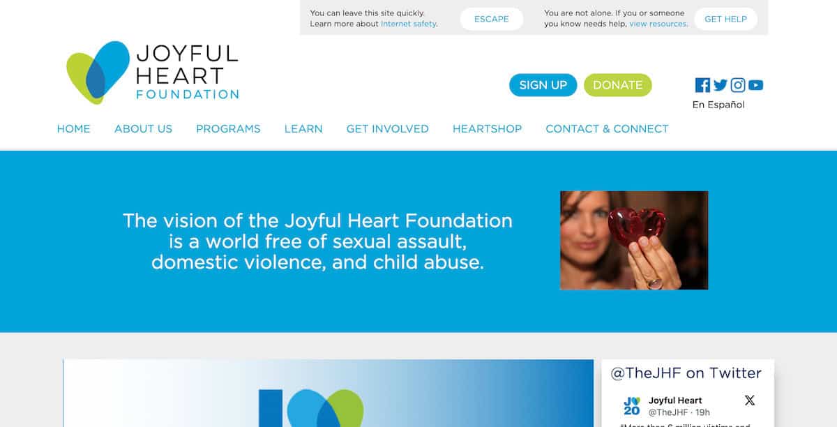 11 Essential Domestic Violence Charities Making a Difference 8 The Joyful Heart Foundation