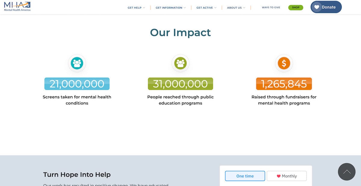 13 Impactful Mental Health Nonprofits Affecting Lives Everyday 2 Mental-Health-America-Homepage-Mental-Health-America