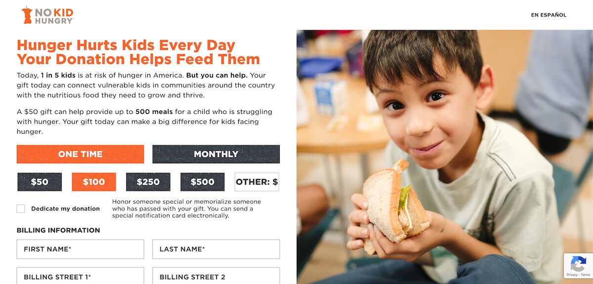13 Nonprofit Marketing Examples to Inspire Your Strategy 5 No Kid Hungry's Digital Fundraising Push