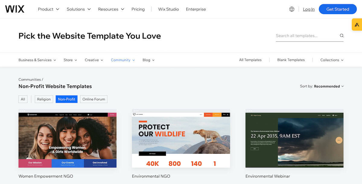 10 Best Nonprofit Website Builders 1 Wix - Best Nonprofit Website Builders