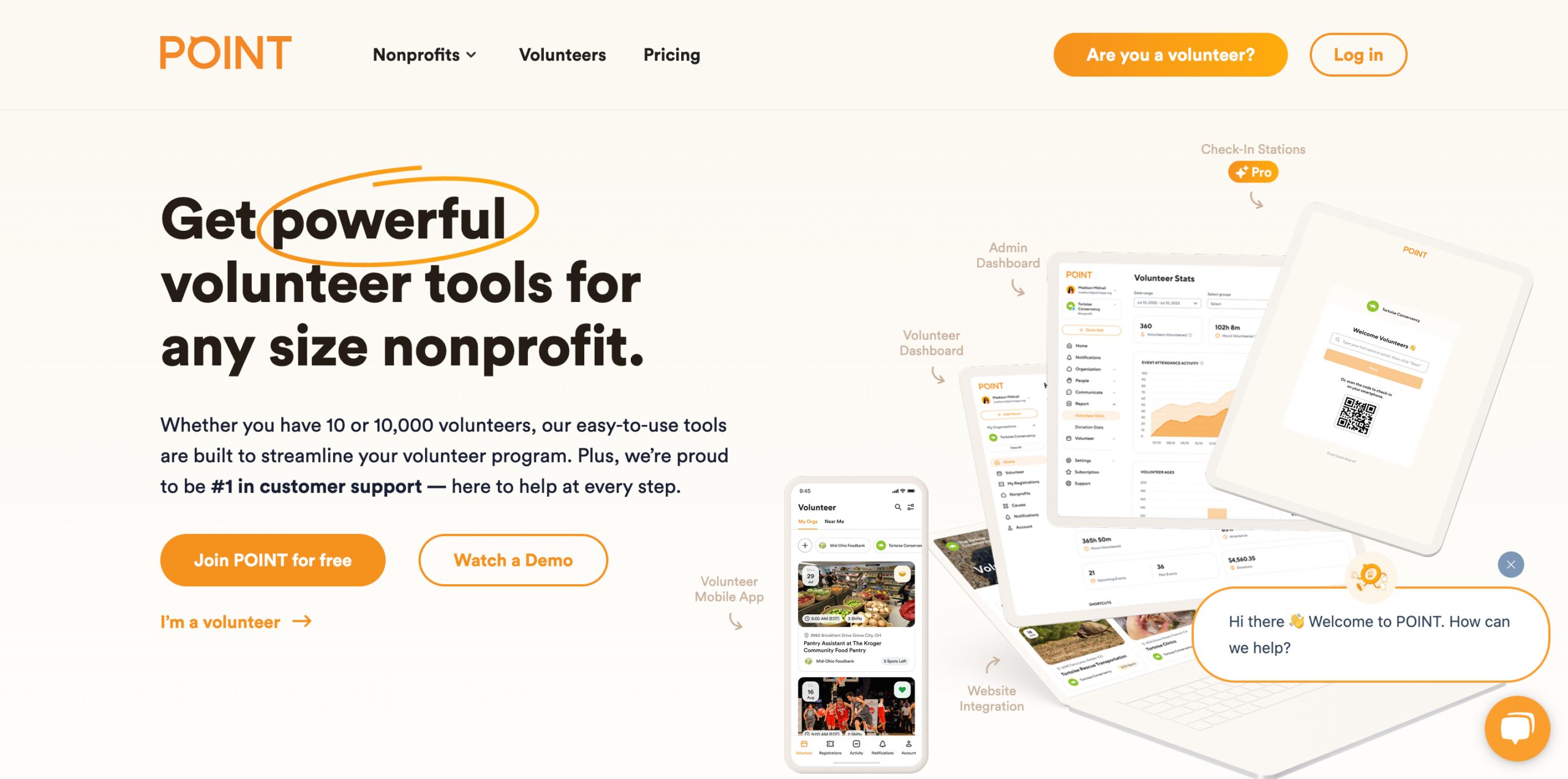 POINT volunteer platform