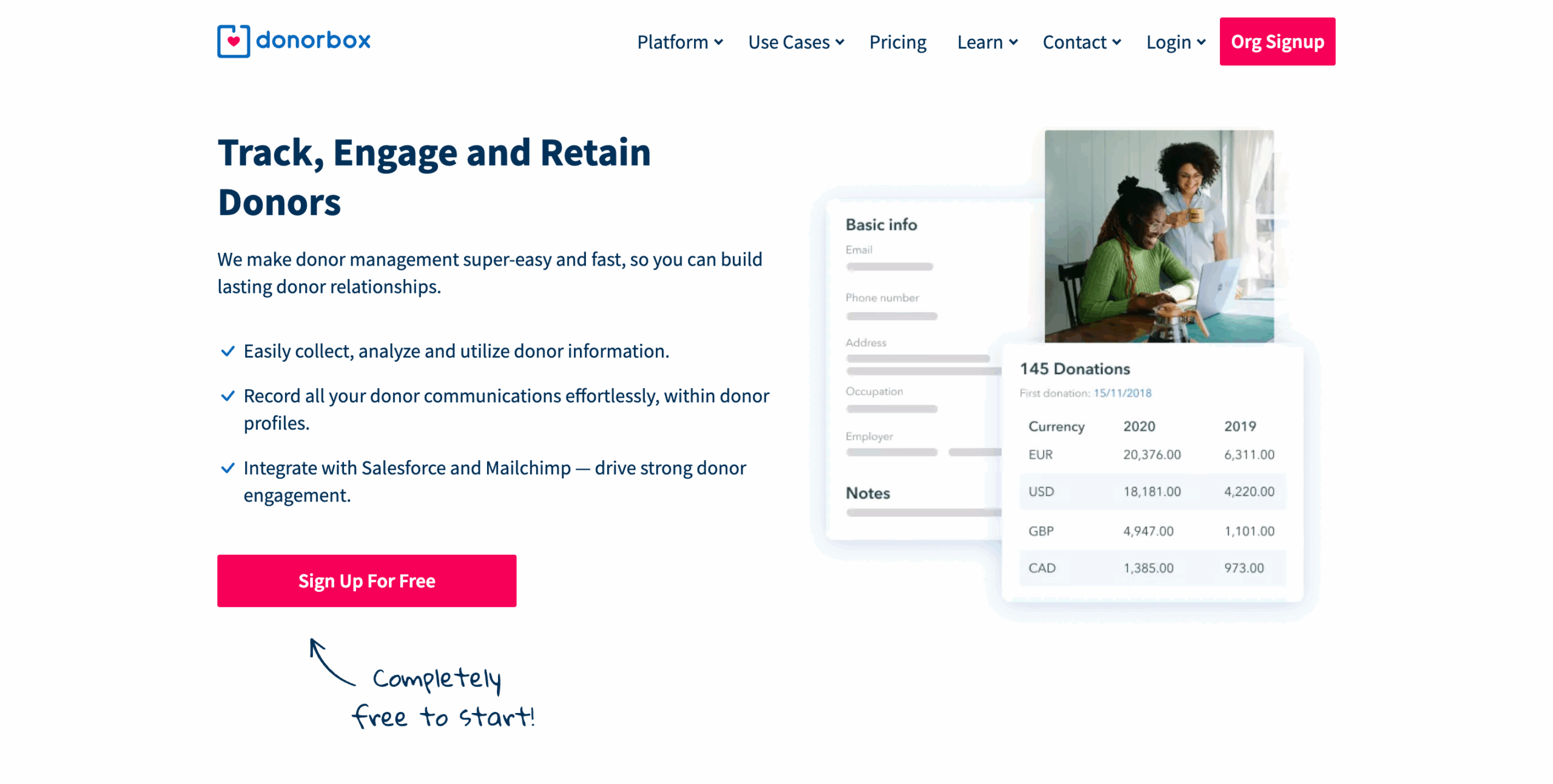 donor management super-easy and fast