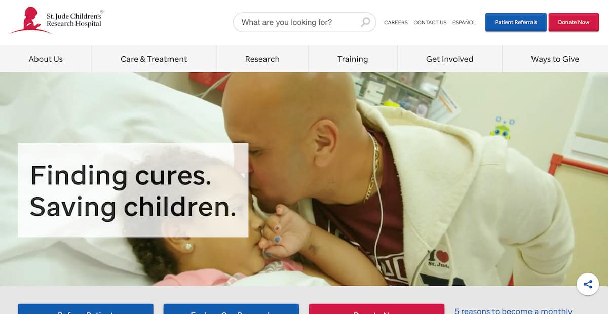 7 Lung Cancer Charities Dedicated to Research and Progress 6 St-Jude-Children-Research-Hospital