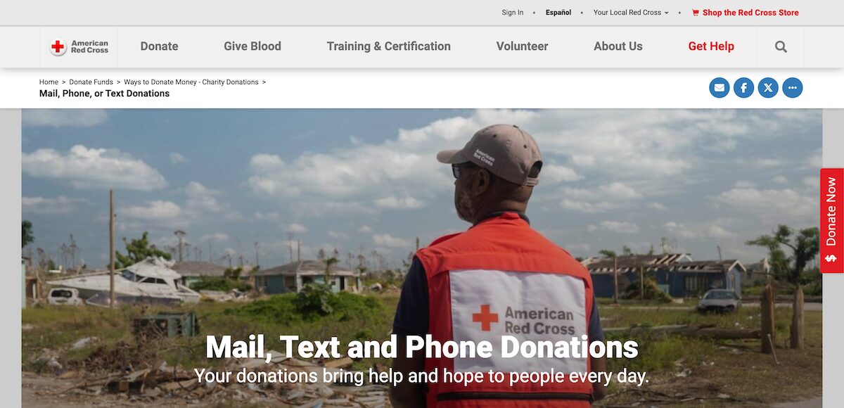 13 Nonprofit Marketing Examples to Inspire Your Strategy 9 Text-to-Give-American-Red-Cross