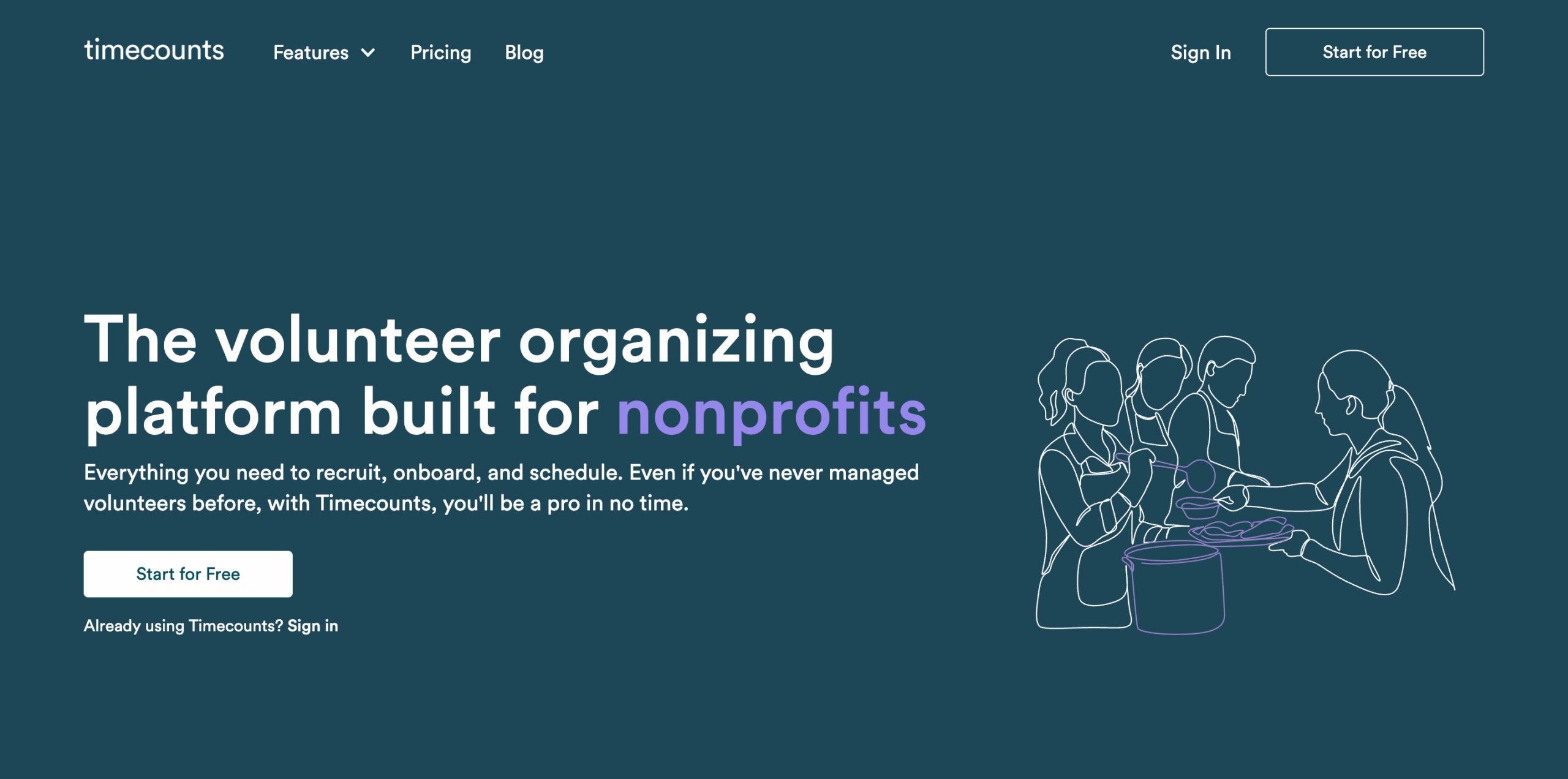 The volunteer organizing platform