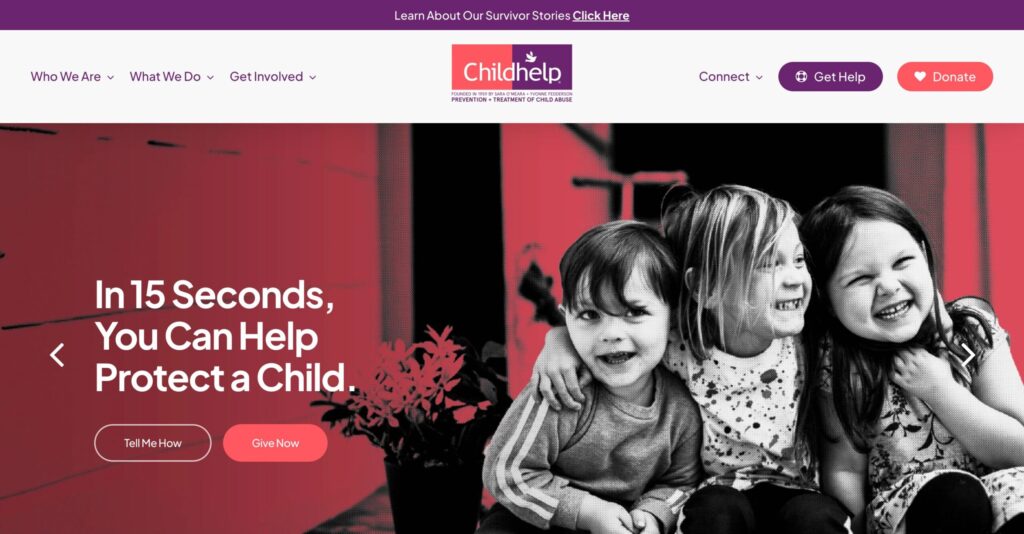 How Childhelp Is Working to Eradicate Child Abuse in America 1 Childhelp website homepage