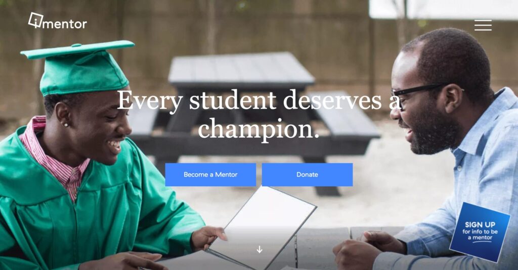 iMentor homepage